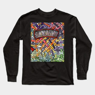 Samhain with Knotwork Background Long Sleeve T-Shirt